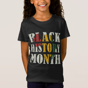 Svart historikmånad med african karta flagga för a t shirt