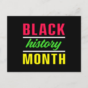 Svart historikmånad Melanin African American Gift Vykort