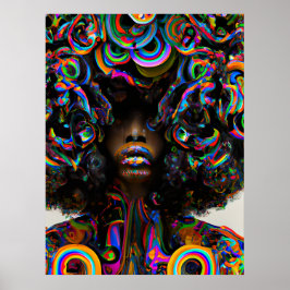 Svart historikmånad Melanin Girl Magic Sista Poster
