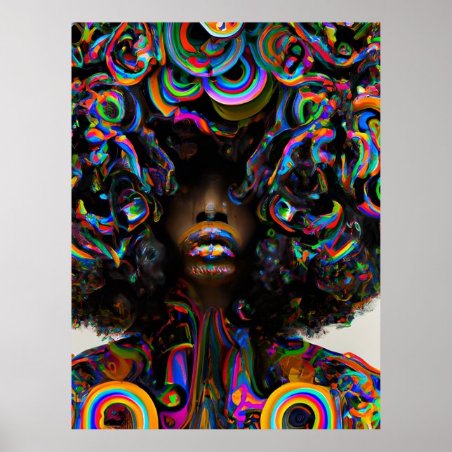 Svart historikmånad Melanin Girl Magic Sista Poster (Framsidan)