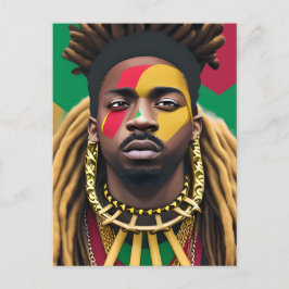 Svart historikmånad Melanin Kung Bruh Bro Brother Vykort