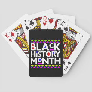 Svart historikmånad Melanin Kung drottning Bruh Si Casinokort