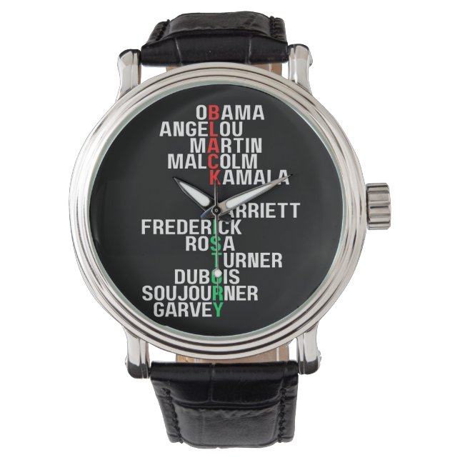 Svart historikmånad Melanin Kung Sista Bruh Armbandsur (Framsida)