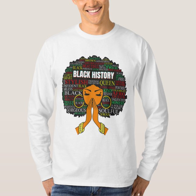 Svart historikmånad Melanin Queens Sista Wom T Shirt (Framsida)
