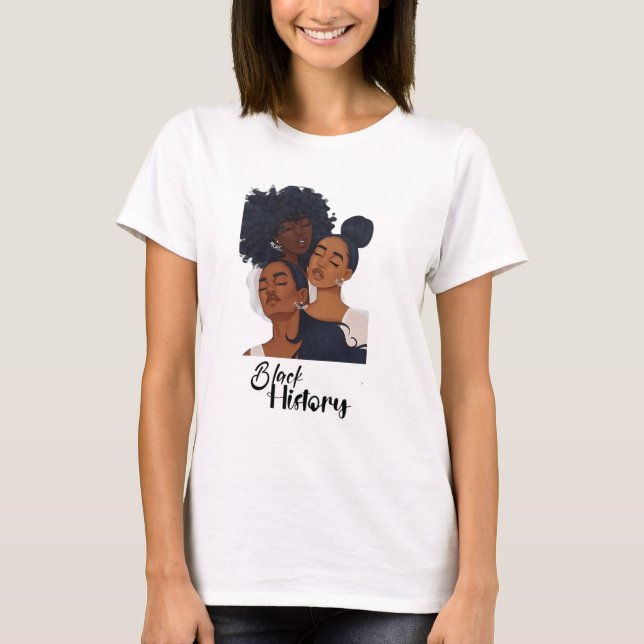 Svart historikmånad Melanin Queens T-Shirt (Framsida)