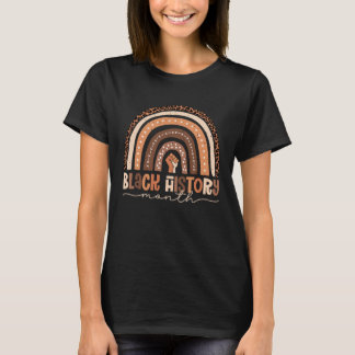 Svart historikmånad Melanin Rainbow African Americ T Shirt