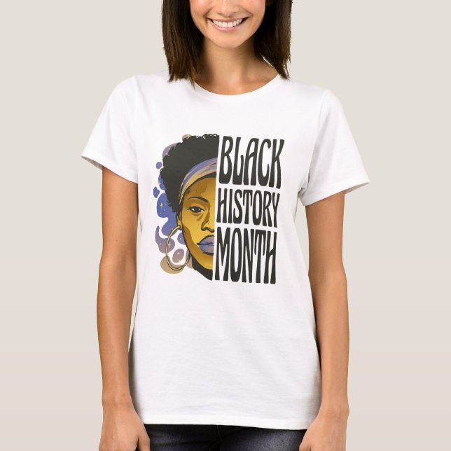 Svart historikmånad - Melanin Woman Queen T Shirt (Framsida)