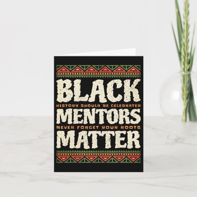 Svart historikmånad Mentors Problem Afrika Amerika Kort (Framsida)