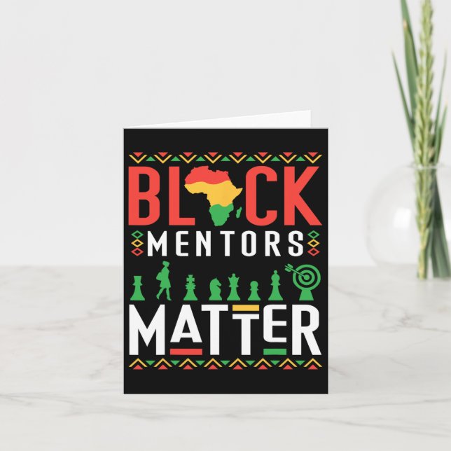 Svart historikmånad Mentors Problem Afrika Amerika Kort (Framsida)