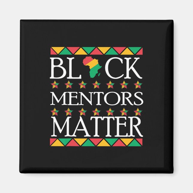 Svart historikmånad Mentors Problem Afrika Amerika Magnet (Framsidan)
