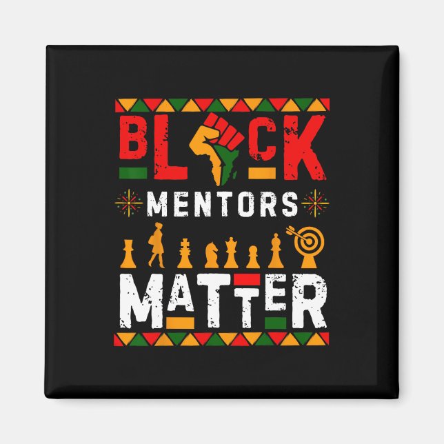 Svart historikmånad Mentors Problem Afrika Amerika Magnet (Framsidan)