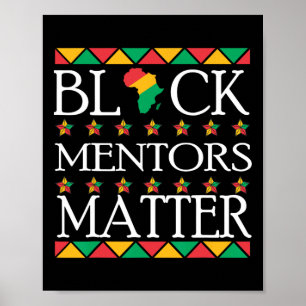 Svart historikmånad Mentors Problem Afrika Amerika Poster
