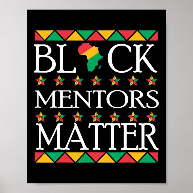 Svart historikmånad Mentors Problem Afrika Amerika Poster (Framsidan)
