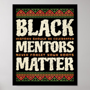 Svart historikmånad Mentors Problem Afrika Amerika Poster