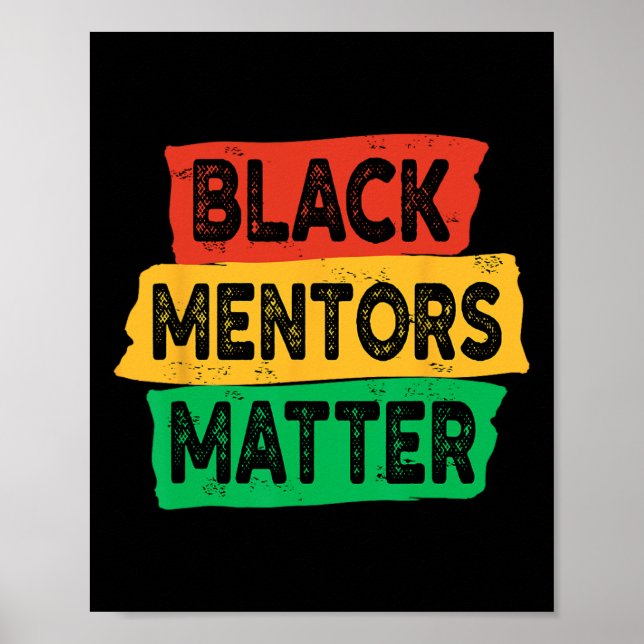 Svart historikmånad Mentors Problem Afrika Amerika Poster (Framsidan)