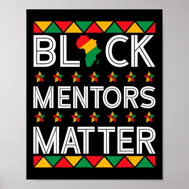 Svart historikmånad Mentors Problem Afrika Amerika Poster (Framsidan)