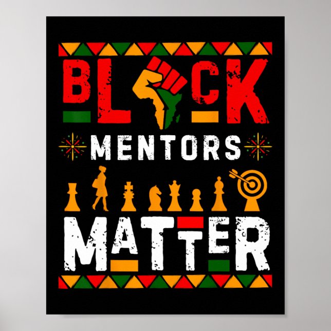 Svart historikmånad Mentors Problem Afrika Amerika Poster (Framsidan)