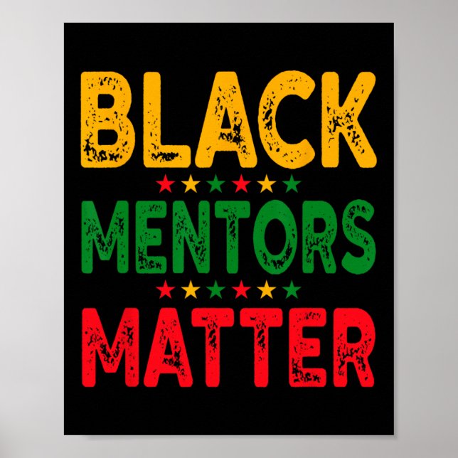 Svart historikmånad Mentors Problem Afrika Amerika Poster (Framsidan)