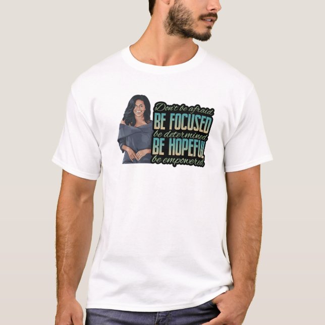 Svart historikmånad Michelle Obamas president T Shirt (Framsida)
