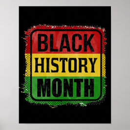 Svart historikmånad poster