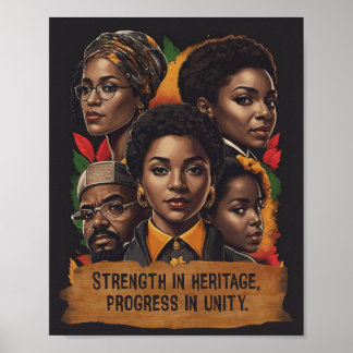Svart historikmånad poster