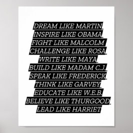 Svart historikmånad poster