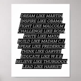 Svart historikmånad poster