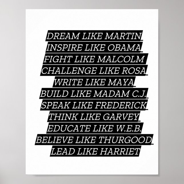 Svart historikmånad poster (Framsidan)