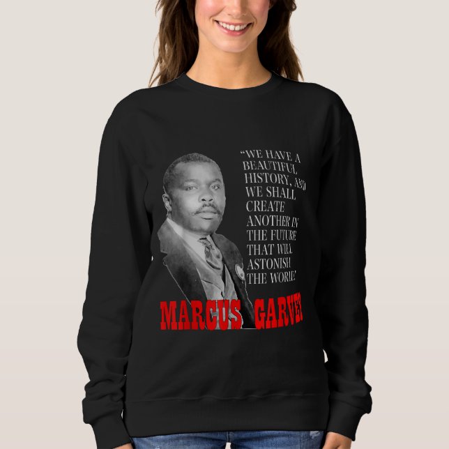 Svart historikmånad Pride Gift Marcus Garvey Quote T Shirt (Framsida)