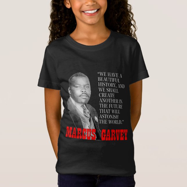 Svart historikmånad Pride Gift Marcus Garvey Quote T Shirt (Framsida)
