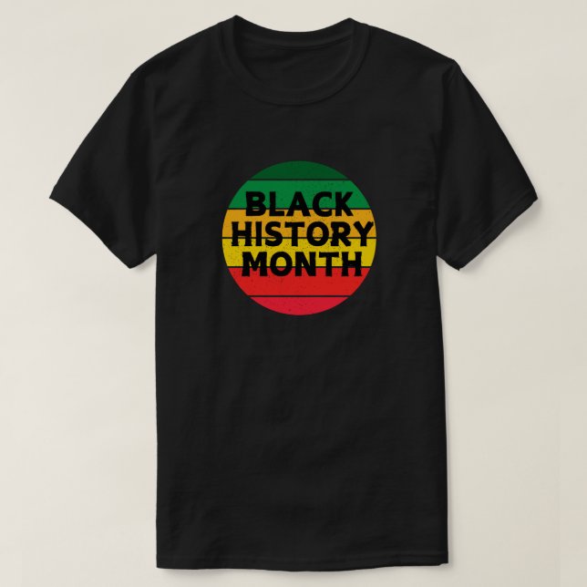 Svart historikmånad Pride Manar T-Shirt (Design framsida)