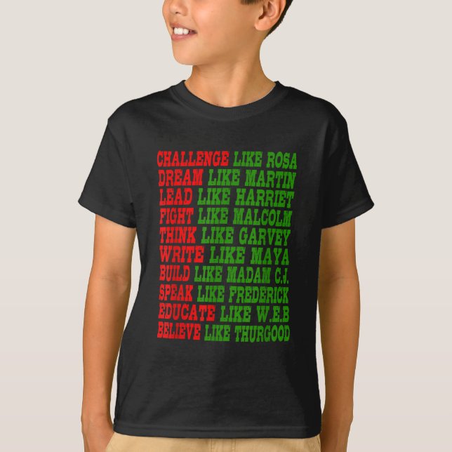 Svart historikmånad, Pride, svarta strömledare T Shirt (Framsida)