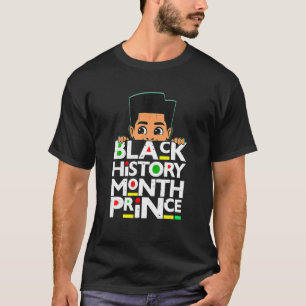 Svart historikmånad prins Melanin Son Boy Småbarn T Shirt