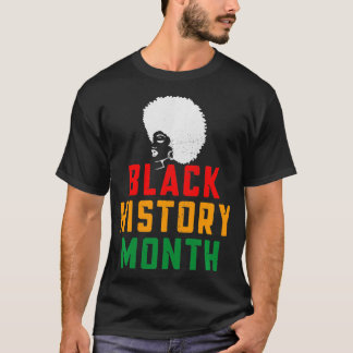 Svart historikmånad Proud African Afro American T Shirt