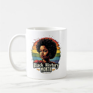 Svart historikmånad - Proud Black Woman Coffee Mug Kaffemugg