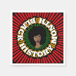 Svart historikmånad, raderna Sol, svarta kvinnor Pappersservett