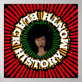 Svart historikmånad, raderna Sol, svarta kvinnor Poster