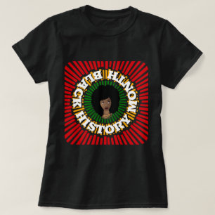 Svart historikmånad, raderna Sol, svarta kvinnor T Shirt