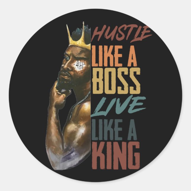 Svart historikmånad runt klistermärke (Framsida)