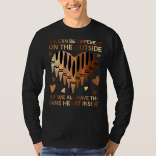 Svart historikmånad samma hjärta innanför afrikans t shirt