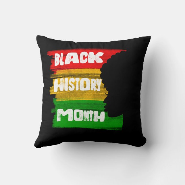 Svart historikmånad Silhouette-design Kudde (Baksida)