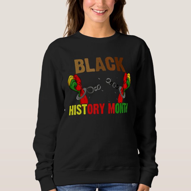 Svart historikmånad Stiga upp Fist Afro Melanin Qu T Shirt (Framsida)