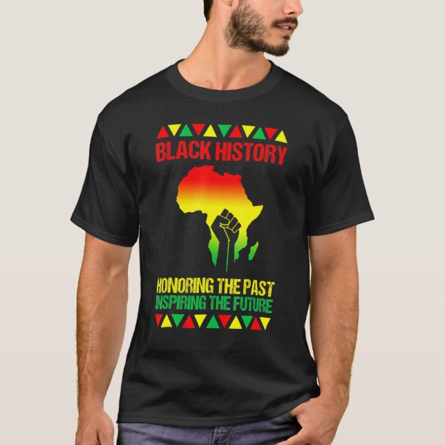 Svart historikmånad, stolt afrikansk amerikan t shirt (Framsida)