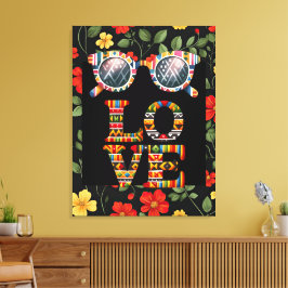 Svart historikmånad Svällning Papper brant Blommig Canvastryck