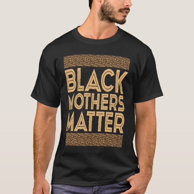Svart historikmånad, svart Mor T Shirt (Framsida)