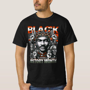 Svart historikmånad t shirt