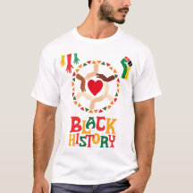 Svart historikmånad t-shirt