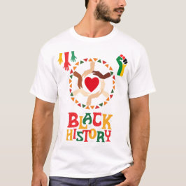Svart historikmånad t-shirt