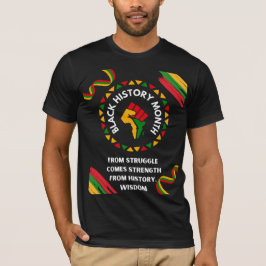 Svart historikmånad t shirt