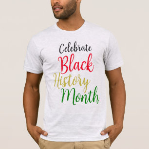 Svart historikmånad t shirt
